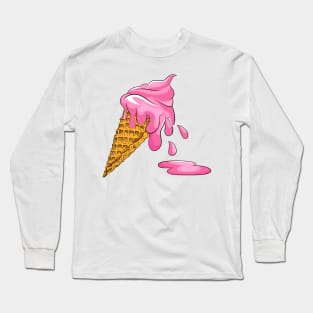 melting ice cream graphic sublimation Long Sleeve T-Shirt